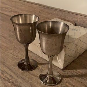 Vintage Salem silver plated goblets
